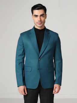 TAHVO - Mens Turquoise Notched Lapel Blazer