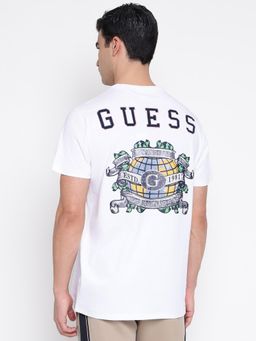 Guess - Mid Organic Stream Pure White Graphic Regular Fit T-Shirt