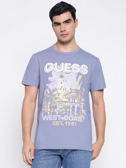 Guess - Mid Organic Heavy Partly Cloudy Tropical Graphic T-Shirt