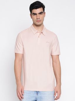 Guess - Small Script Dolly Pink Solid Polo T-Shirt