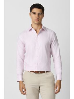 Van Heusen - Mens Pink Checks Full Sleeves Formal Shirt