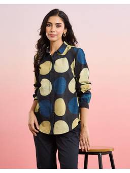 Fabindia - Women Multicolor Cotton Printed Ajrakh Shirt