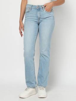GAP - Womens Blue Solid Mid Rise Jeans