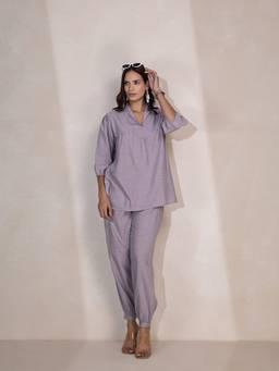 TITTLI - Women's Rayon Solid Bronze Co-ords