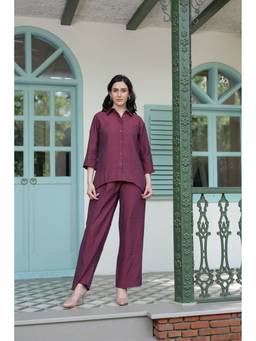 TITTLI - Women Viscose Rayon Solid Co-Ords