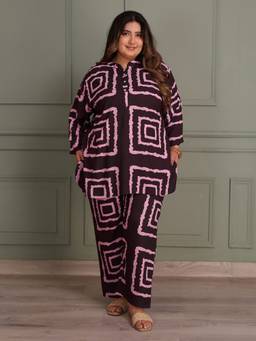 TITTLI - Women's Viscose Rayon Geometric Co-Ords