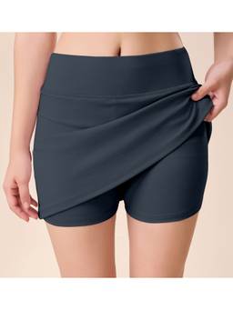 Trendmalls - Grey Women High Waist Short Style Skirt