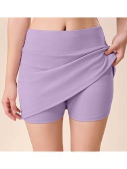 Trendmalls - Purple Women High Waist Short Style Skirt