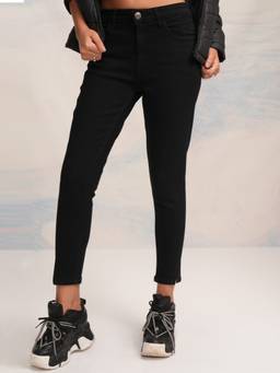 TOKYO TALKIES - Black Women Black Slim Fit Jeans