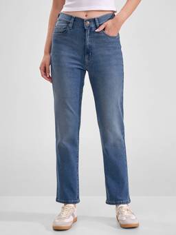 TOKYO TALKIES - Blue Women Blue High Rise Slim Fit Jeans