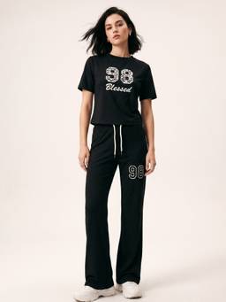 Outzidr - Black Printed Co-Ords