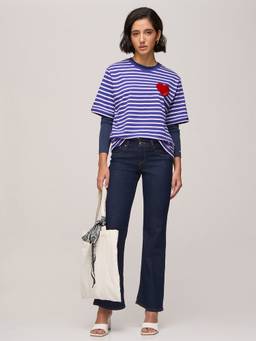 DILLINGER - Women Stripes Navy Blue Tshirt