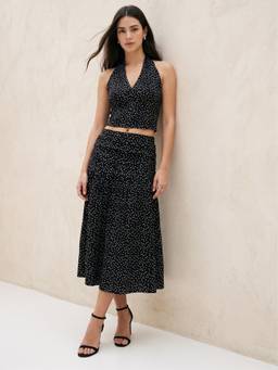 Outzidr - Black Halter Neck Co-Ords