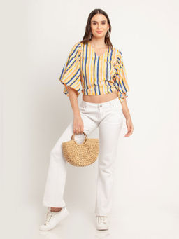 Zink London - Womens Multi-color Stripes Top