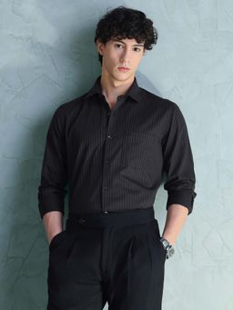 Arrow - Black Stripes Cotton Shirt
