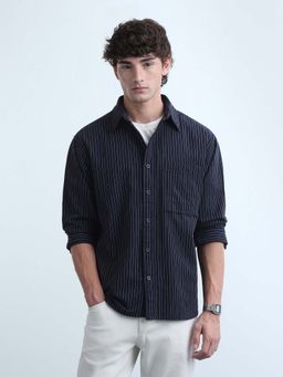Flying Machine - Blue Stripes Cotton Shirt