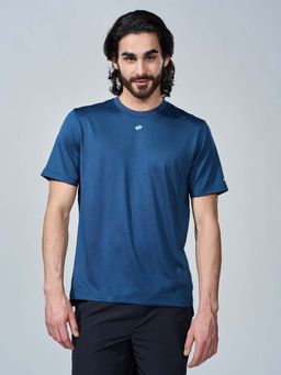 LOTTO - Navy Blue Solid Plain Polyester T-Shirt