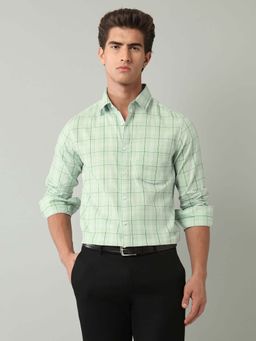 AD By Arvind - Green Checks Cotton Shirt