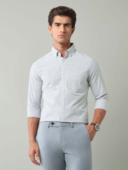 AD By Arvind - Grey Stripes Cotton Shirt