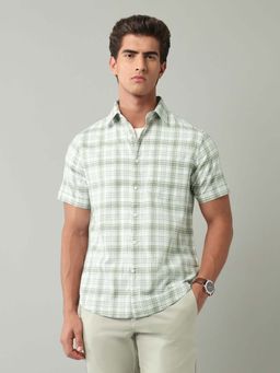AD By Arvind - Green Checks Cotton Shirt