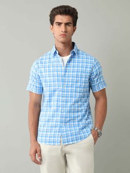 AD By Arvind - Blue Checks Cotton Shirt