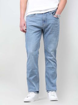 U.S. Polo Assn. Denim Co. - Blue Solid Plain Cotton Jeans