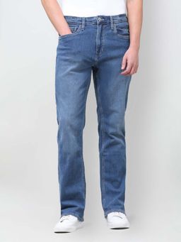 U.S. Polo Assn. Denim Co. - Blue Solid Plain Cotton Jeans