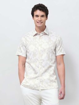 U.S. POLO ASSN. - Beige Floral Cotton Shirt