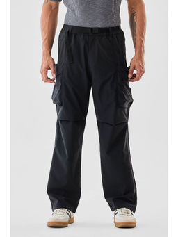 Snitch - Black Solid Regular Casual Cargo