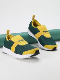 Puma - Flex Jr V1 Unisex Green Sneakers