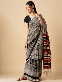 Fabindia - Cotton Silk Maheshwari Printed Sari