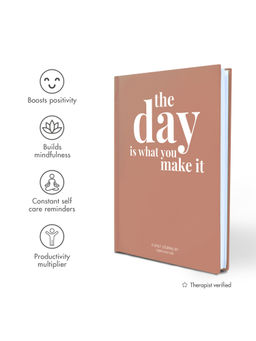 Happywagon - Brown Daily Undated Hard Bound Cover Journal