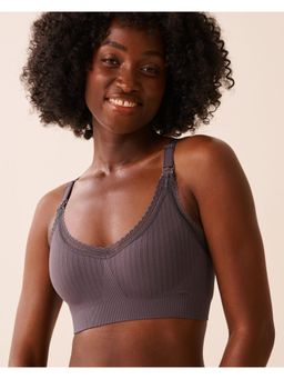 La Vie En Rose - Womens Grey Seamless Nursing Bralette