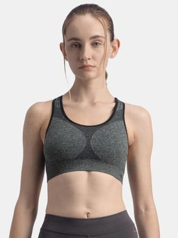 Jockey - 1386 Wirefree Non Padded Micro Touch Nylon Elastane Bra - Black Melange