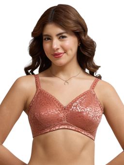 Amante - Red Self Design Wireless Bra