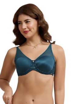 Amante - Blue Solid Underwired Bra