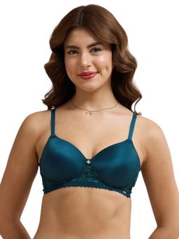 Amante - Blue Solid Wireless Bra