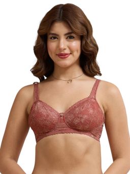 Amante - Pink Self Design Wireless Bra