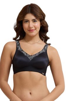 Amante - Black Solid Wireless Bra