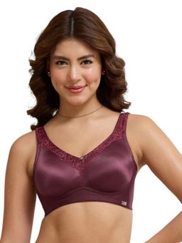 Amante - Burgundy Solid Wireless Bra