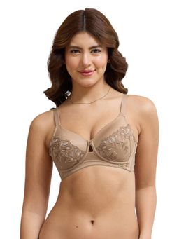 Amante - Brown Solid Wireless Bra