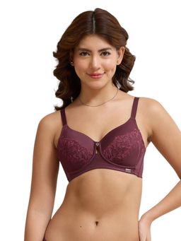 Amante - Burgundy Solid Wireless Bra