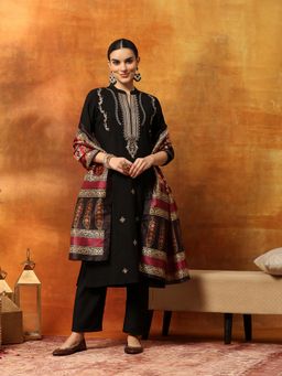 Nayam by lakshita - Women Black Embroidered Kurta and Pant