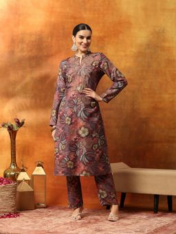 Nayam by lakshita - Floral Pink Embroidered Kurta and Pant