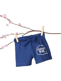 Bontots - Organic Cotton Dream Big Soft & Breathable Navy Blue Baby Shorts