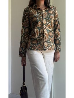 The Indian Artisan - Green Keri Cotton Shirt