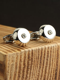 Alvaro Castagnino - Silver Coloured with Stone Cufflink for Men