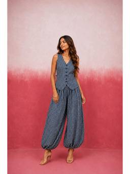 DEASHA INDIA - Elisha Blue Gingham Co-Ord Set