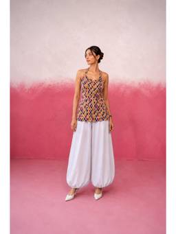 DEASHA INDIA - Jaivika Cotton Block Yellow Balloon Co-Ord Set