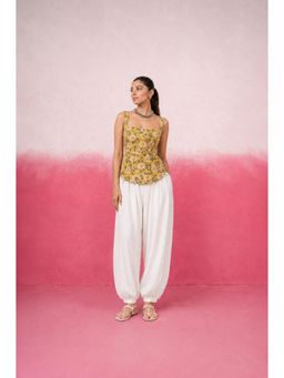 DEASHA INDIA - Rehika Yellow Floral Balloon Co-Ord Set